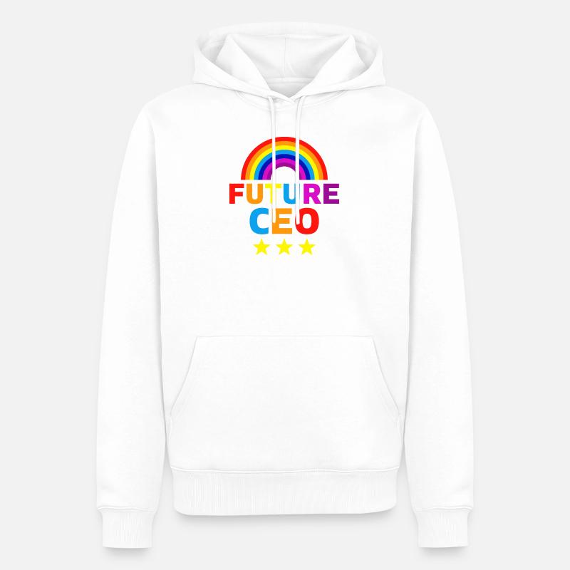 Future CEO Entrepreneur Geschenk - Männer Premium Bio Hoodie - Weiß