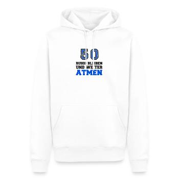 50 jahre Geburtstag Geschenk runder Geburtstag - Männer Premium Bio Hoodie - Weiß - Vorne - Nico (187cm)