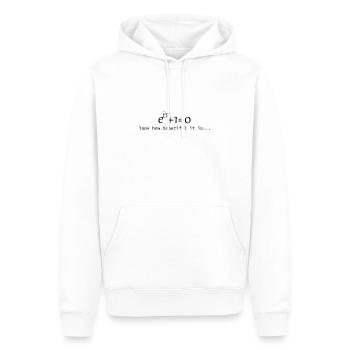 Eulersche Formel look how beautiful Mathe Geschenk - Männer Premium Bio Hoodie - Weiß - Vorne - Nico (187cm)