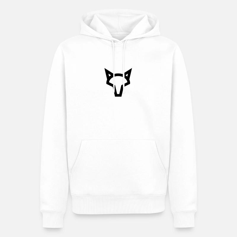 Fuchs - Logo - Männer Premium Bio Hoodie - Weiß