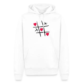 Tic-Tac-Toe Valentinstag Valentines Day Geschenk - Männer Premium Bio Hoodie - Weiß - Vorne - Nico (187cm)