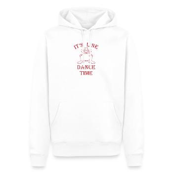 It`s Line Dance time Geschenk - Männer Premium Bio Hoodie - Weiß - Vorne - Nico (187cm)