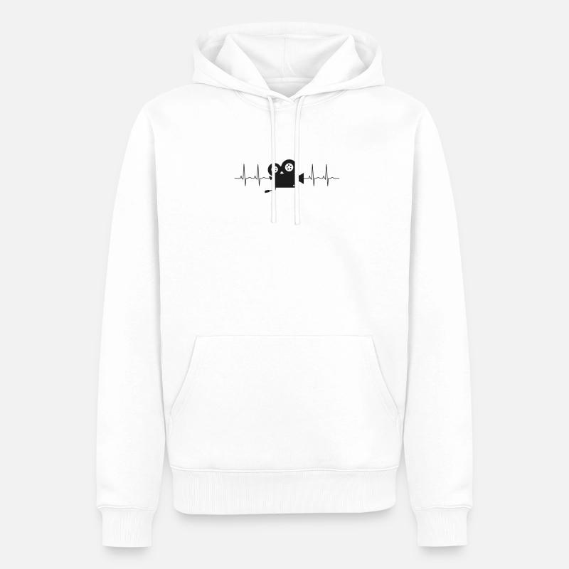 Cadeau de passe-temps modèle de cinéma de caméra - Sweat à capuche Premium bio Homme - blanc