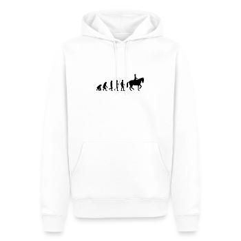 Reiter Reitsport Evolution Geschenk - Männer Premium Bio Hoodie - Weiß - Vorne - Nico (187cm)