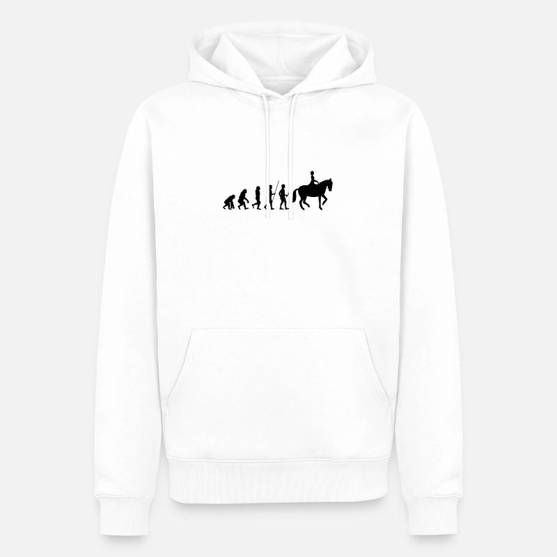 Equestrian Equestrian Evolution Gift - Men’s Premium Organic Hoodie - white