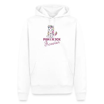 Punk Rock Forever licorne punk anarchie cadeau - Sweat à capuche Premium bio Homme - blanc - Devant - Nico (187cm)