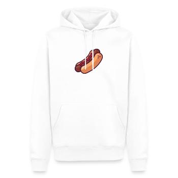 hot-dog - Sweat à capuche Premium bio Homme - blanc - Devant - Nico (187cm)