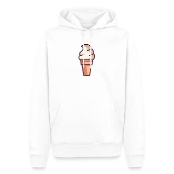 Eis - Männer Premium Bio Hoodie - Weiß - Vorne - Nico (187cm)