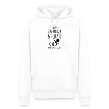 Ich bin Schwanger und Heirate Schwangerschaft - Männer Premium Bio Hoodie - Weiß - Vorne - Nico (187cm)