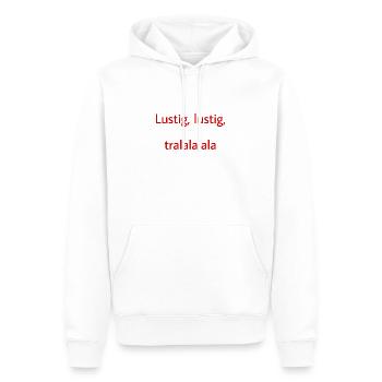 Kind Kinderlied Lustig Tralala Witzig Erinnerung - Männer Premium Bio Hoodie - Weiß - Vorne - Nico (187cm)