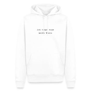 Weiß Weste Tragen Kleidung Anzug Spruch Statement - Männer Premium Bio Hoodie - Weiß - Vorne - Nico (187cm)
