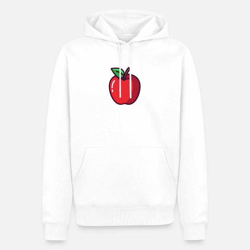 Apple - Sweat à capuche Premium bio Homme - blanc