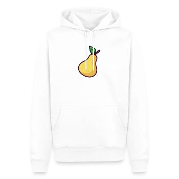 Poire - Sweat à capuche Premium bio Homme - blanc - Devant - Nico (187cm)
