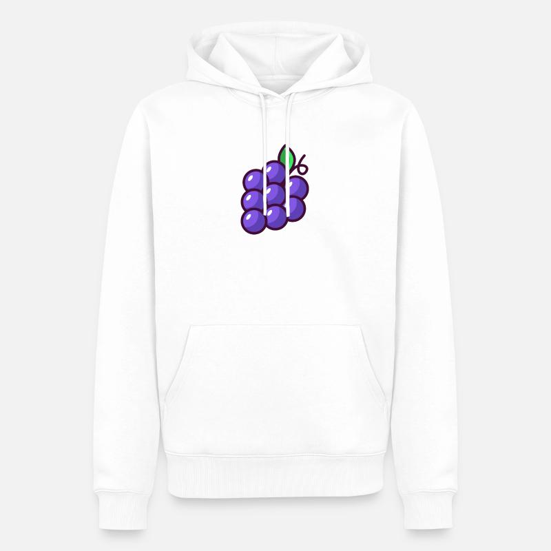Raisins - Sweat à capuche Premium bio Homme - blanc