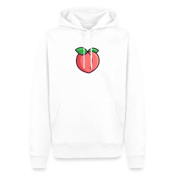 Pfirsich - Männer Premium Bio Hoodie - Weiß - Vorne - Nico (187cm)