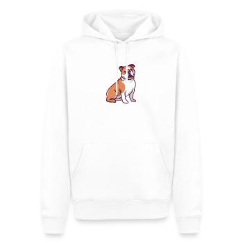 Bouledogue - Sweat à capuche Premium bio Homme - blanc - Devant - Nico (187cm)