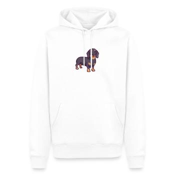 Dachshund - Männer Premium Bio Hoodie - Weiß - Vorne - Nico (187cm)