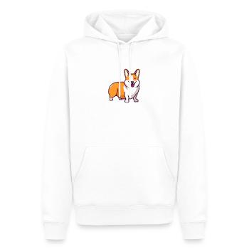 Pembroke Welsh Corgi - Sweat à capuche Premium bio Homme - blanc - Devant - Nico (187cm)