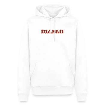 Diablo - Diable - Satan - 666 - Sweat à capuche Premium bio Homme - blanc - Devant - Nico (187cm)