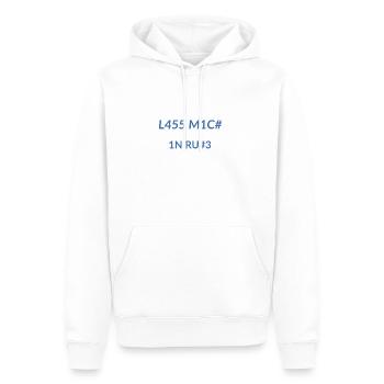 Lass mich in ruhe - Männer Premium Bio Hoodie - Weiß - Vorne - Nico (187cm)