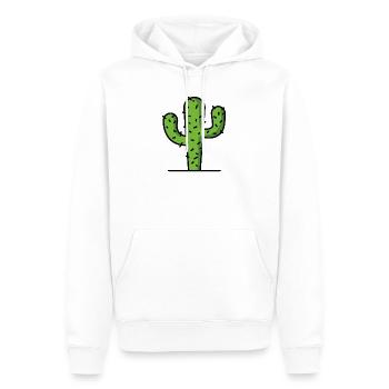 Kaktus - Männer Premium Bio Hoodie - Weiß - Vorne - Nico (187cm)