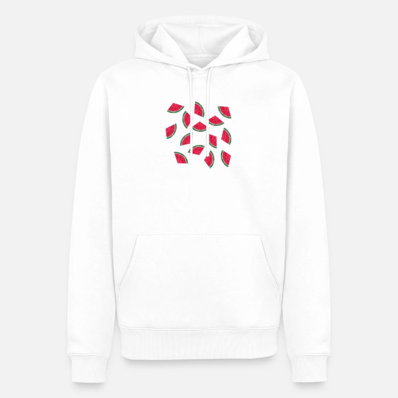 Pastèque - Sweat à capuche Premium bio Homme - blanc