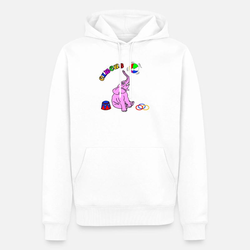 Circus - Sweat à capuche Premium bio Homme - blanc