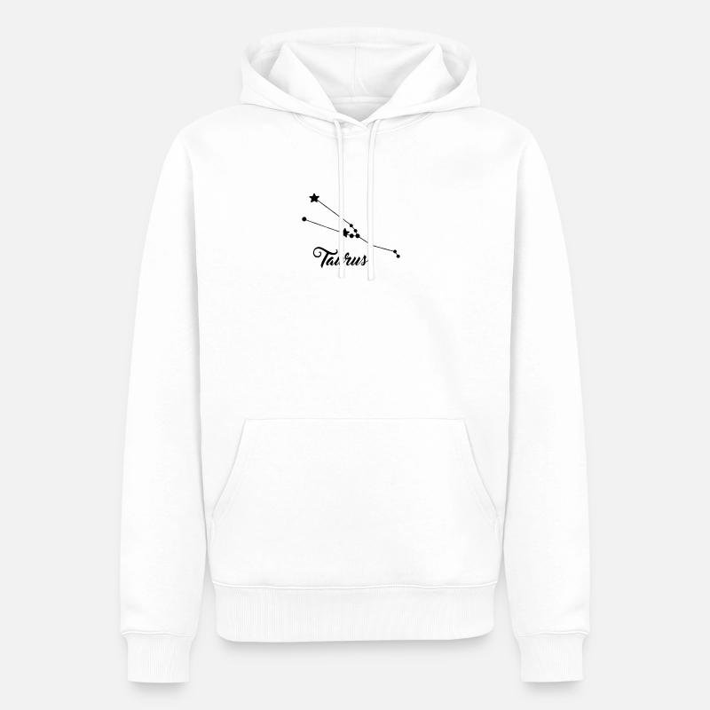 Sternzeichen Taurus/Stier - Männer Premium Bio Hoodie - Weiß