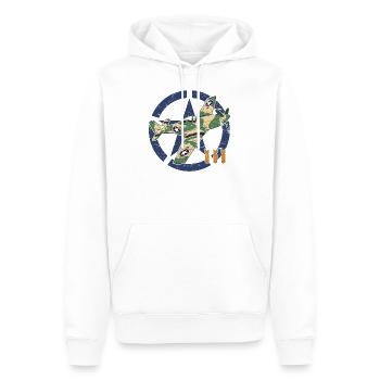 Flugzeuge des Zweiten Weltkriegs - Männer Premium Bio Hoodie - Weiß - Vorne - Nico (187cm)