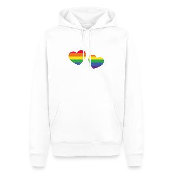 Love hearts lgbt human rights Geschenk - Männer Premium Bio Hoodie - Weiß - Vorne - Nico (187cm)