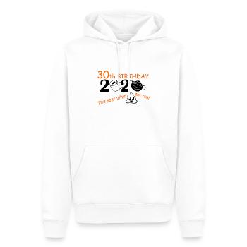 30 Birthday 2020 covid - Men’s Premium Organic Hoodie - white - Front - Nico (187cm)