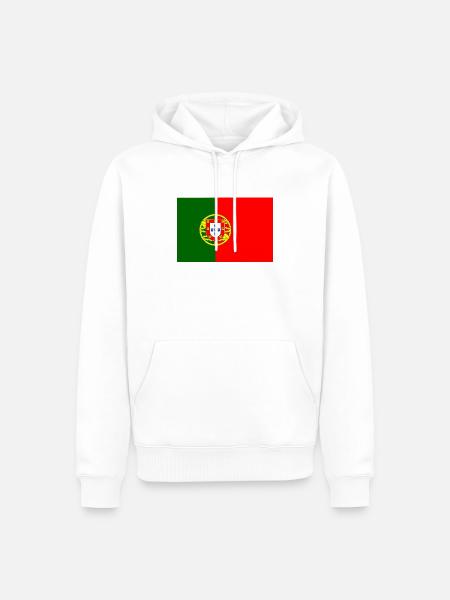 Portugisisk flag fra Portugal - Herre Premium økologisk hoodie - hvid