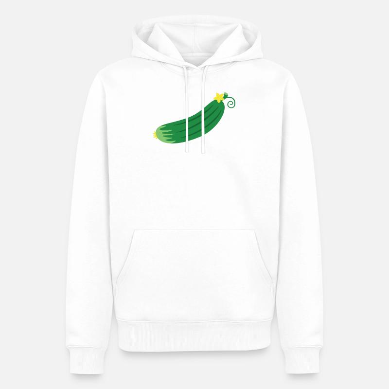 Concombre - Sweat à capuche Premium bio Homme - blanc