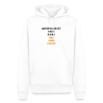 sprüche, lustige sprüche, lustige, humor, spruch, - Männer Premium Bio Hoodie - Weiß - Vorne - Nico (187cm)