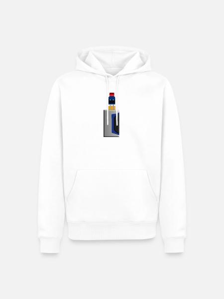 Dampfe Vape E-Cig Vaper - Männer Premium Bio Hoodie - Weiß