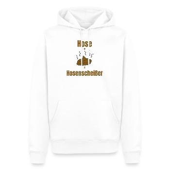Hose Scheißer Geschenk provokant Hosenscheißer Kot - Männer Premium Bio Hoodie - Weiß - Vorne - Nico (187cm)