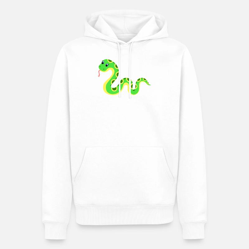 Serpent - Sweat à capuche Premium bio Homme - blanc