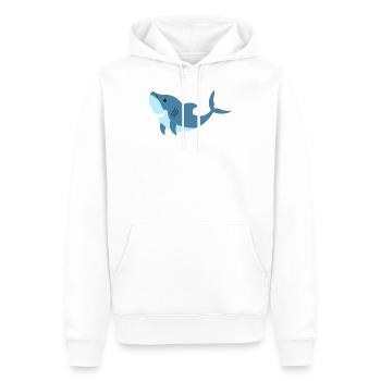 Requin - Sweat à capuche Premium bio Homme - blanc - Devant - Nico (187cm)