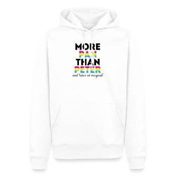 More Pan than Peter LGBTQ Pride Month - Männer Premium Bio Hoodie - Weiß - Vorne - Nico (187cm)