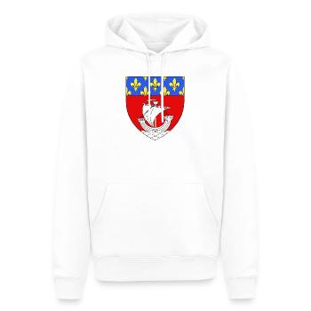 Paris 75 Wappen - Männer Premium Bio Hoodie - Weiß - Vorne - Nico (187cm)
