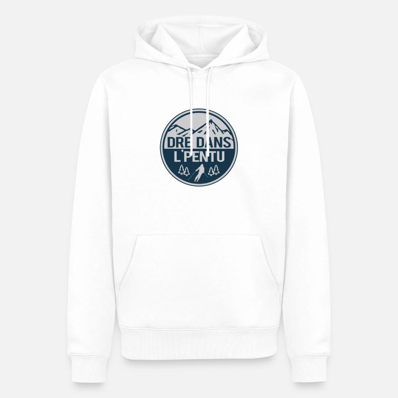 DRE DANS L'PENTU - Sweat à capuche Premium bio Homme - blanc