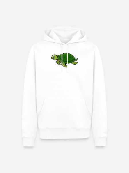 turtle - Men’s Premium Organic Hoodie - white