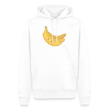banane - Sweat à capuche Premium bio Homme - blanc - Devant - Nico (187cm)