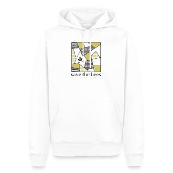 Save the bees yellow mosaic - Männer Premium Bio Hoodie - Weiß - Vorne - Nico (187cm)