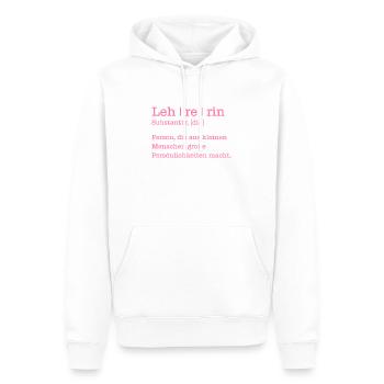 Lehrerin Geschenk Student Schule - Männer Premium Bio Hoodie - Weiß - Vorne - Nico (187cm)