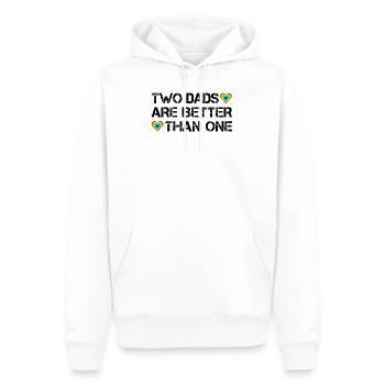 Two dads are better than one - Männer Premium Bio Hoodie - Weiß - Vorne - Nico (187cm)