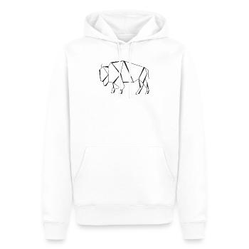 Buffalo - Geometric - Men’s Premium Organic Hoodie - white - Front - Nico (187cm)
