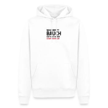 Waschbrettbauch Muskeln Sport körper lustig witz - Männer Premium Bio Hoodie - Weiß - Vorne - Nico (187cm)