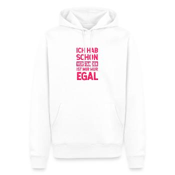 keine Lust egal lustige sprüche, lustige, humor - Männer Premium Bio Hoodie - Weiß - Vorne - Nico (187cm)