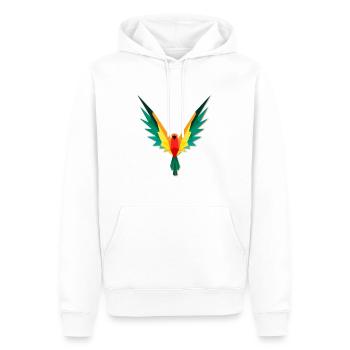 Parrot Polygon - Men’s Premium Organic Hoodie - white - Front - Nico (187cm)